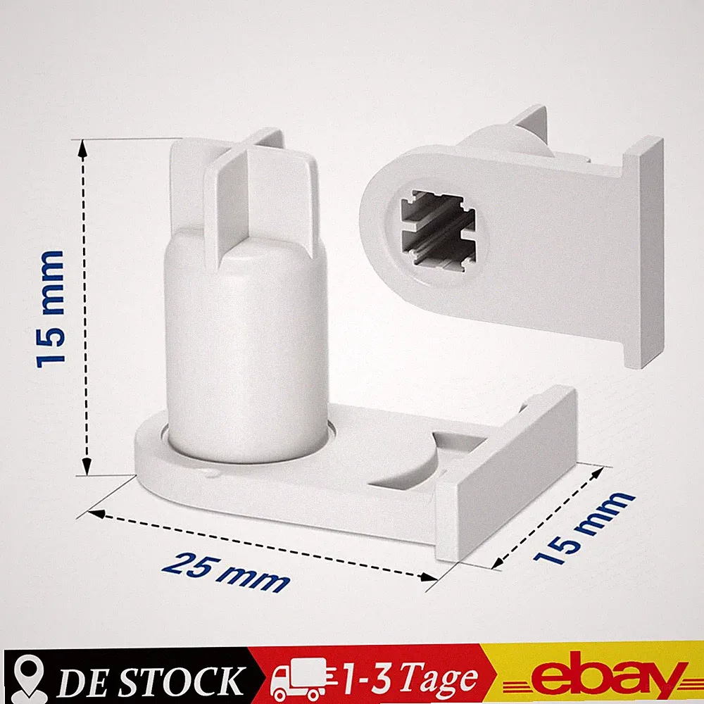 2X Buchse Türscharnier Kühlschrank passend für Miele 5384490 Bosch Siemens Neff