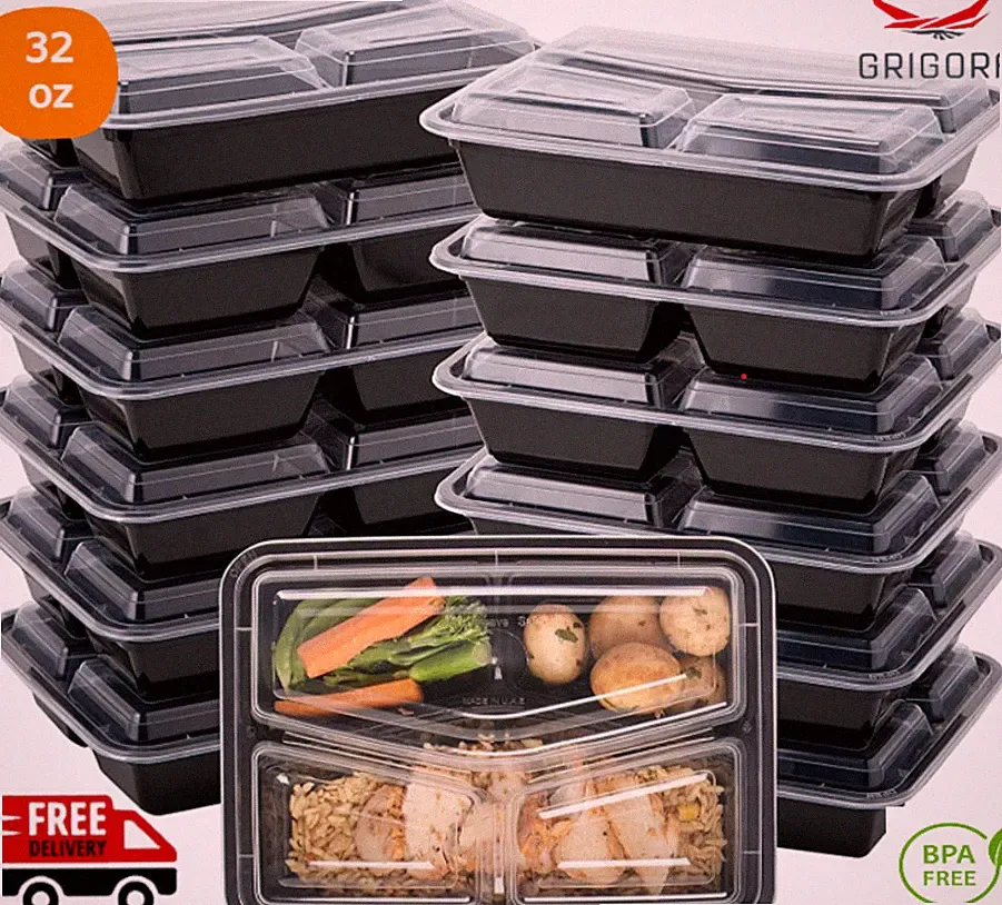 3 Fächer - Meal Prep Behälter - BPA frei - Lebensmittellagerung