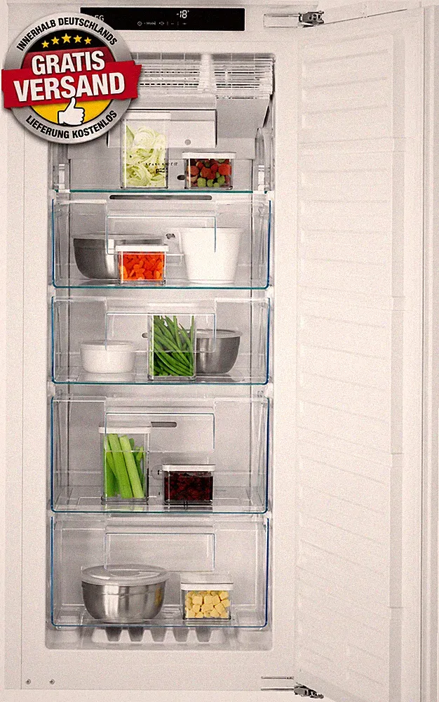 AEG TAB7N12EF Einbau-Gefrierschrank, 122,5 cm, 122 Liter, No-Frost, Festtür, wei