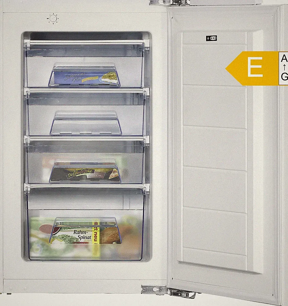Amica Einbau Gefrierschrank EGS 16183 77L 88cm Festtür Weiß 4 Schubladen E