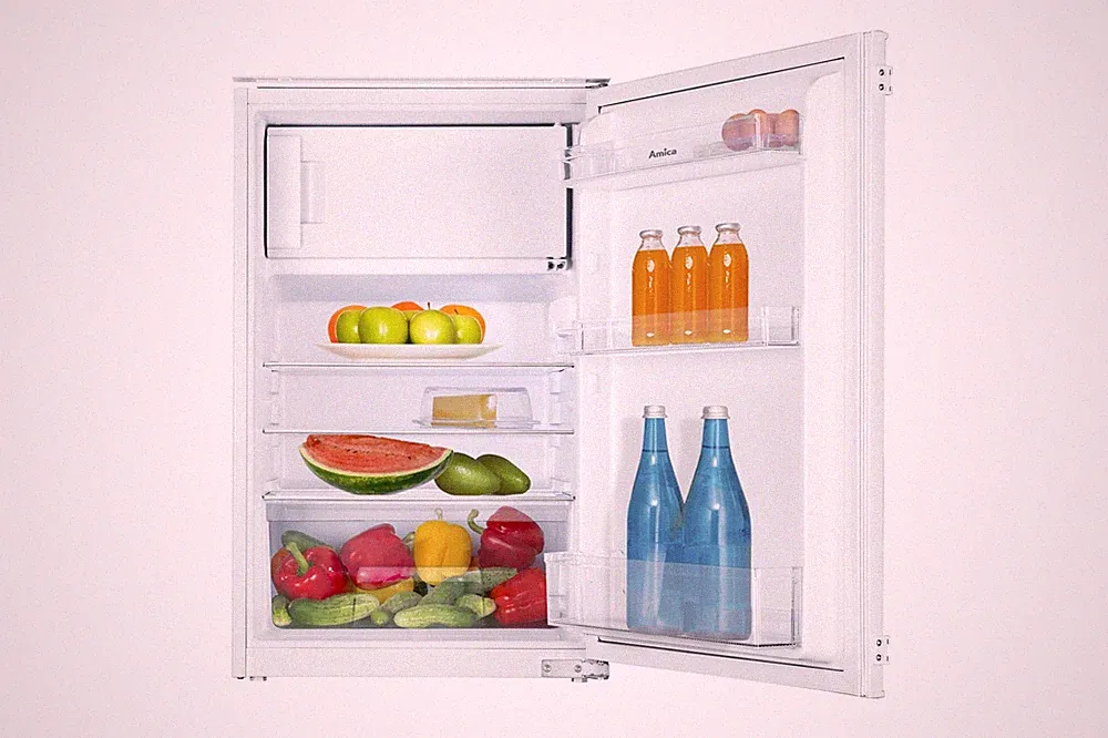 Amica Einbaukühlschrank mit Gefrierfach Schlepptür 116L 54cm breit