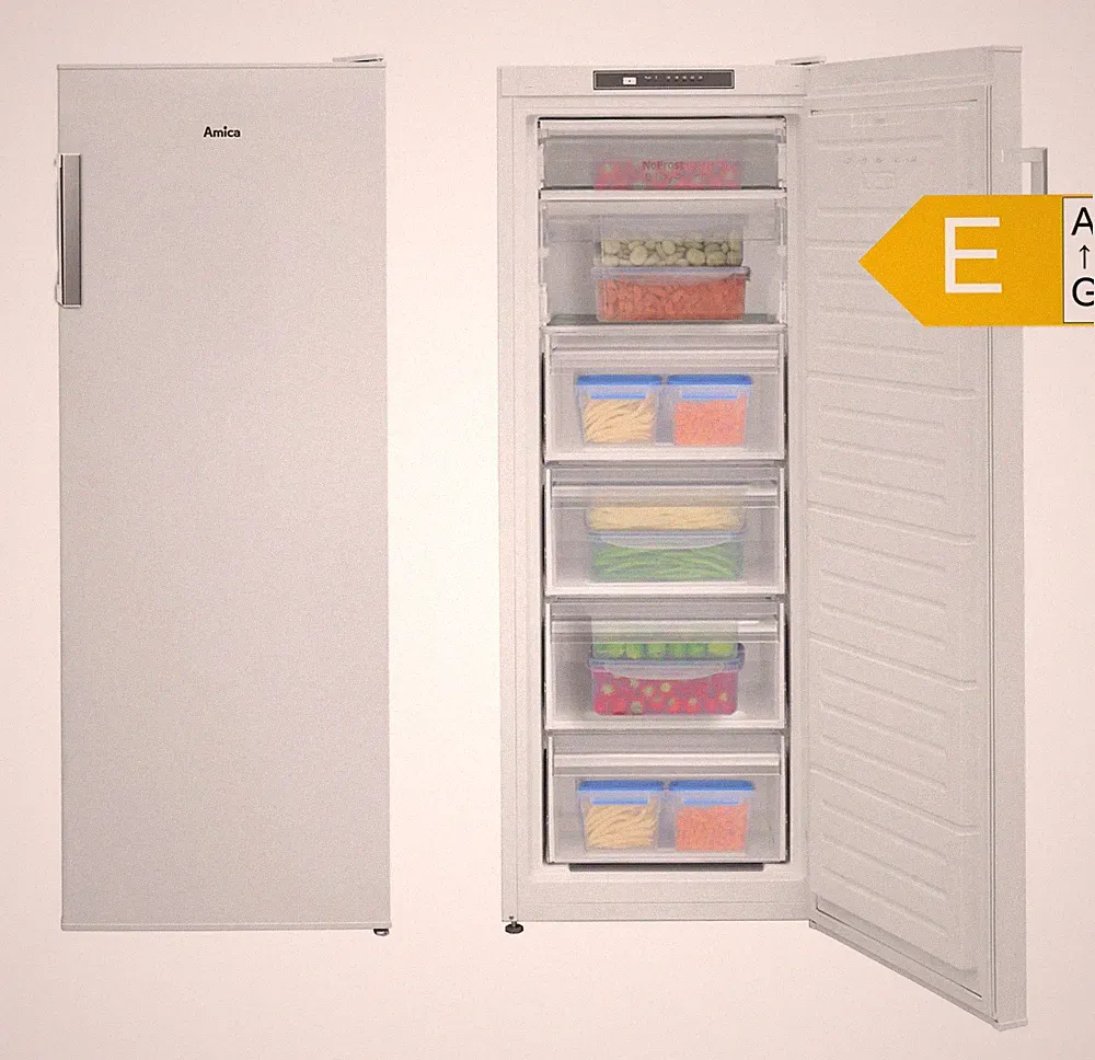 Amica Gefrierschrank NoFrost 174L Weiß E Inverter 4 Schubladen