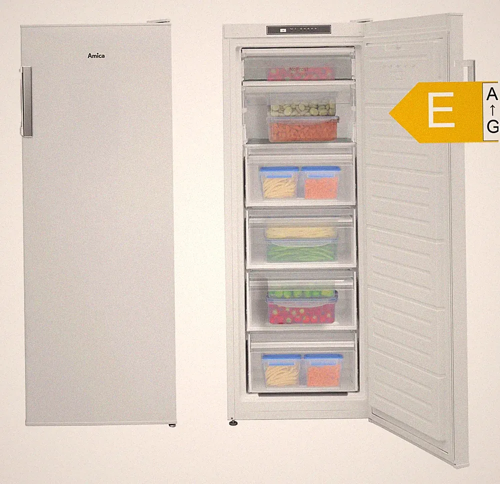 Amica Gefrierschrank NoFrost 174L Weiß E Inverter 4 Schubladen