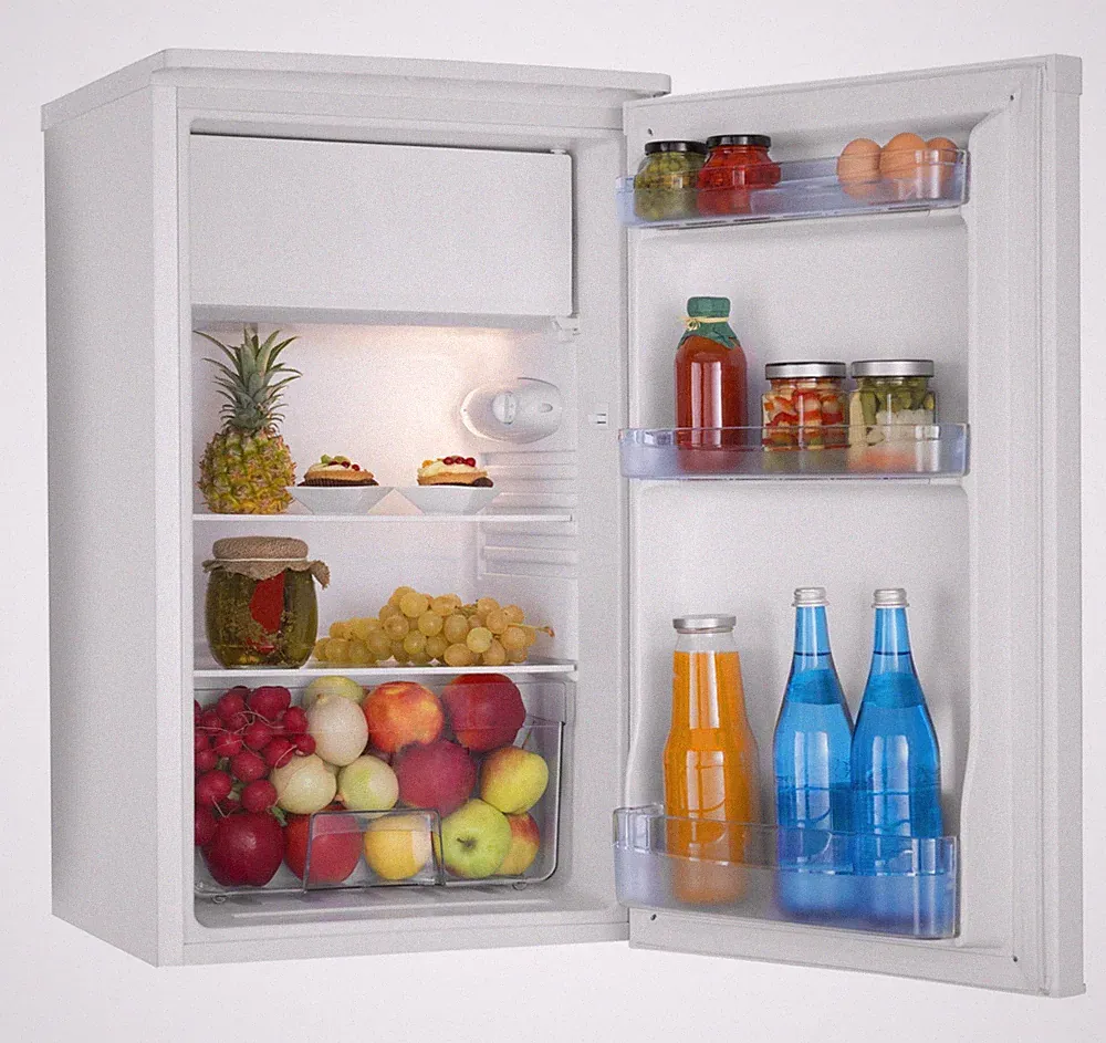 Amica KS 361 155 W Standkühlschrank, 48 cm breit, 83 L, mit Gefrierfach, Glühbir