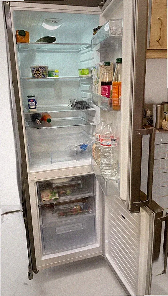 Amica Kühl-Gefrierkombination Kühlschrank Silber 230 L 170cm hoch Gefrierschrank