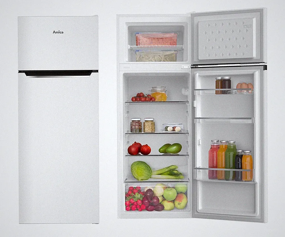 Amica Kühl-Gefrierkombination weiß 211L EEK D 144cm hoch Kühlschrank