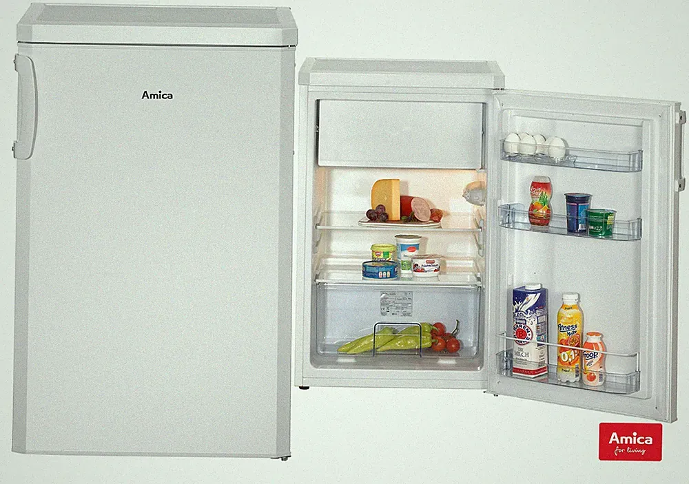 Amica Kühlschrank mit Gefrierfach 108 L Weiß 55,0 cm breit freistehend
