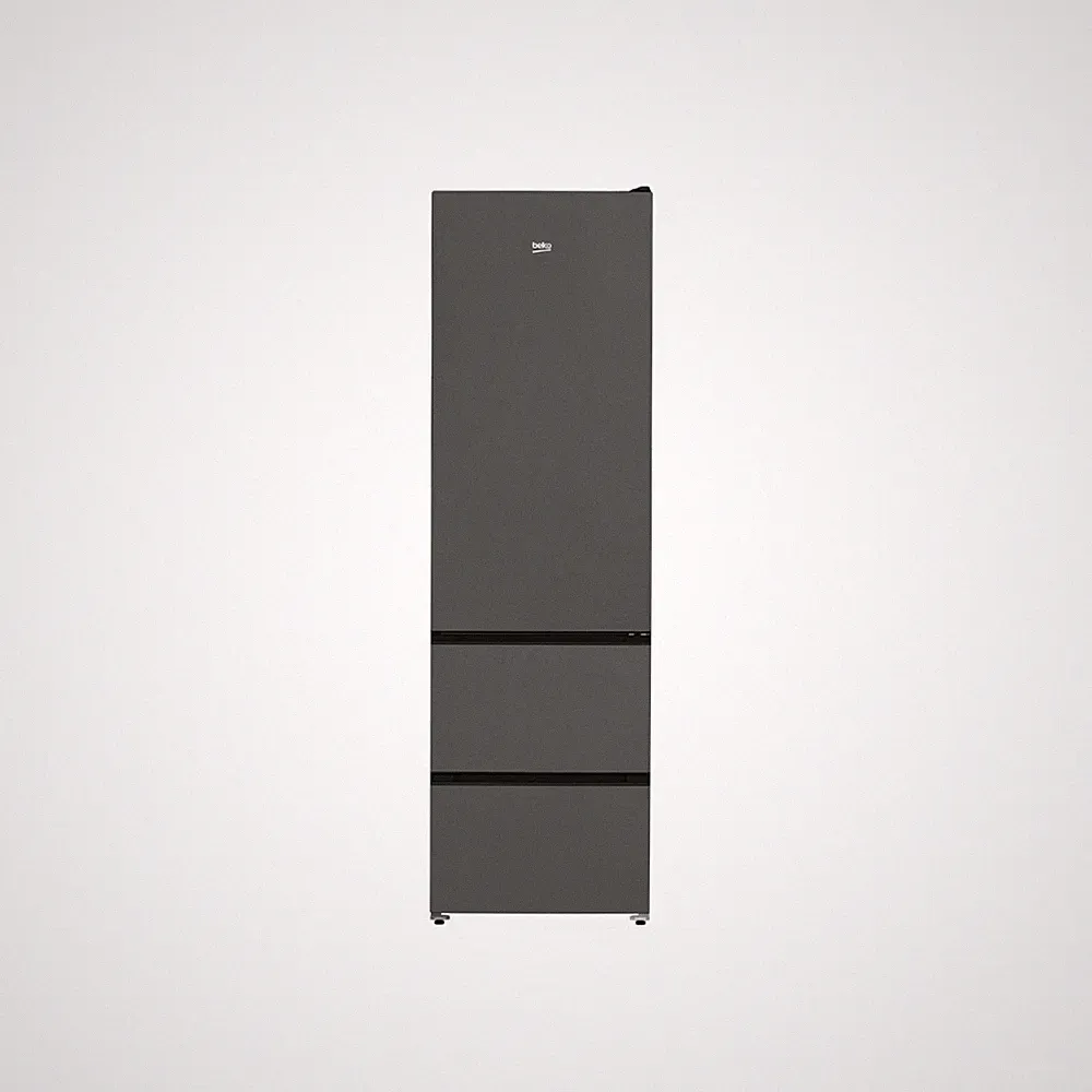 Beko 60 cm breiter, 351 liter fassender no-frost-kühl-/gefrierschrank, grau