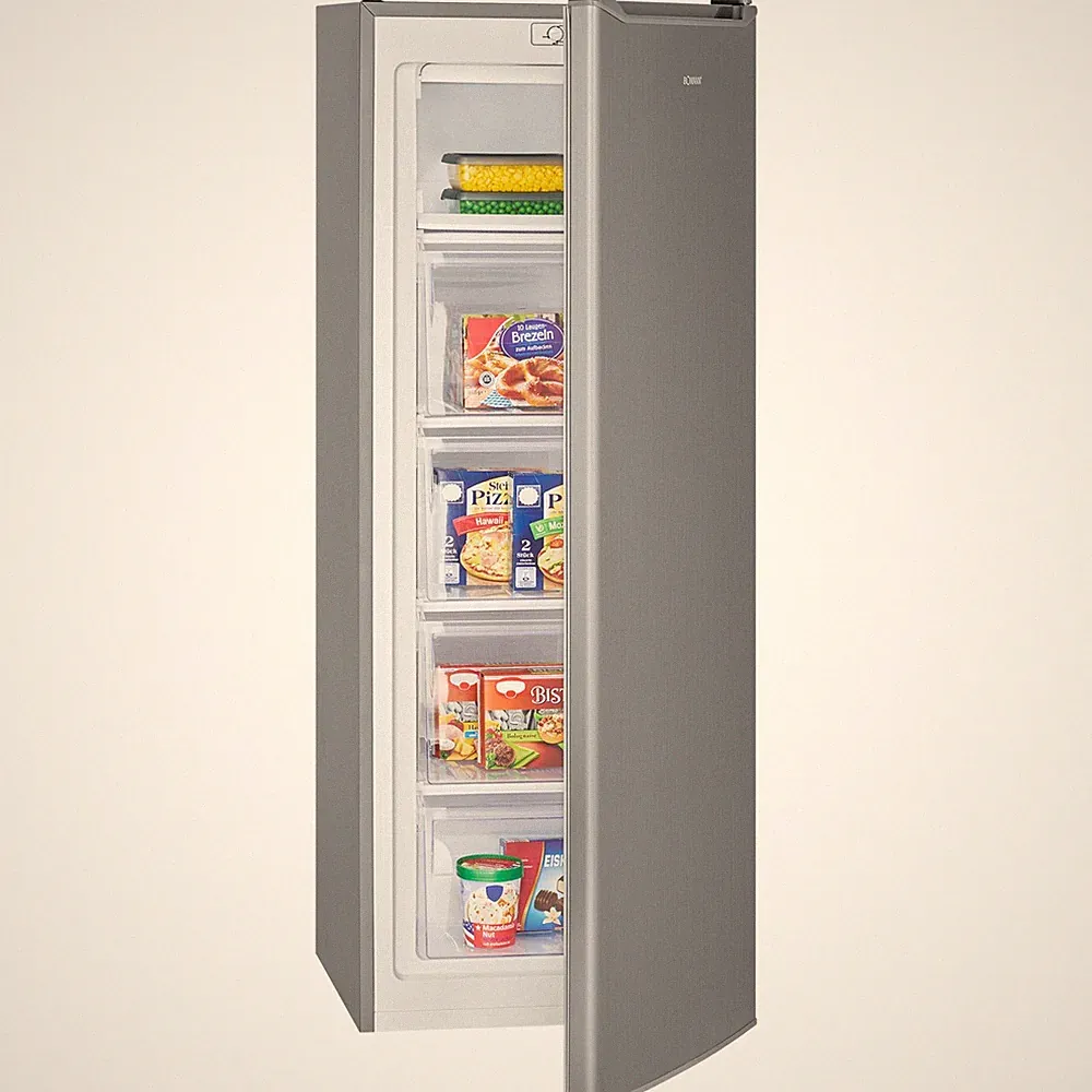 Bomann Gefrierschrank GS 7364 inox, 168 Liter, 4 Schubladen + 1 Fach, NEU