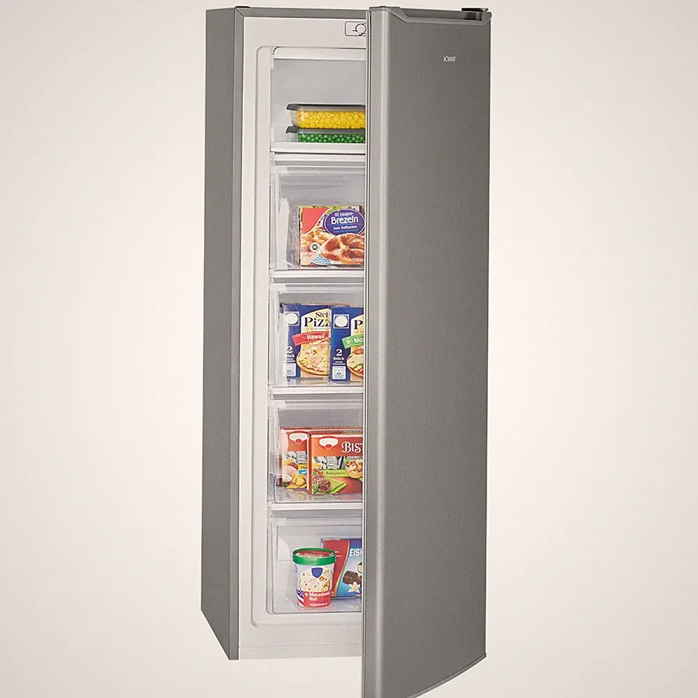 Bomann Gefrierschrank GS 7364 inox, 168 Liter, 4 Schubladen + 1 Fach, NEU