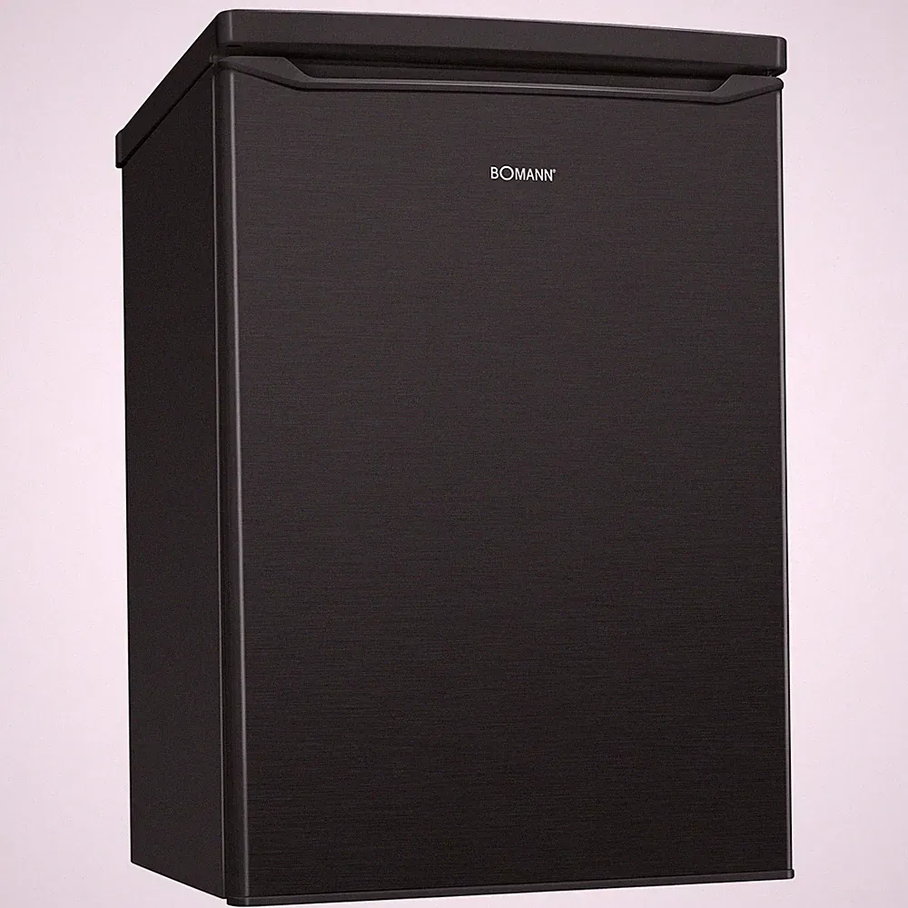 BOMANN Kühlschrank KS 7251 - schwarz-inox - mit Gefrierfach - C