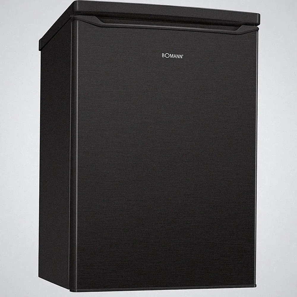 BOMANN Kühlschrank KS 7251 - schwarz-inox - mit Gefrierfach - C