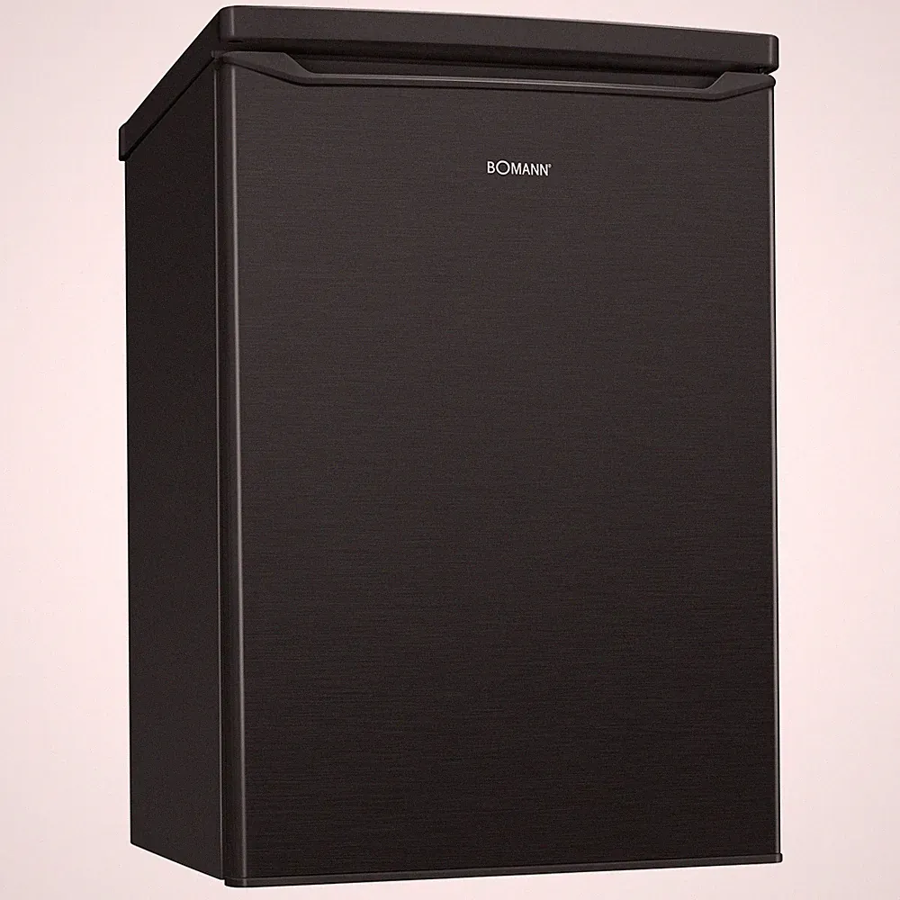 BOMANN Kühlschrank KS 7251 - schwarz-inox - mit Gefrierfach - C