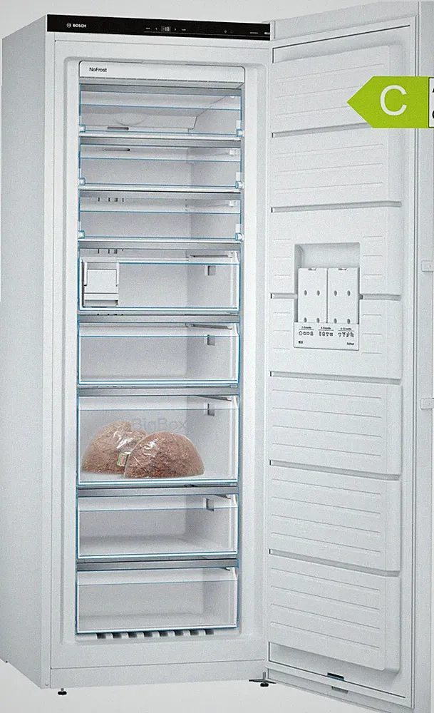 Bosch Gefrierschrank GSN58AWCV NoFrost 366L weiß XXL Schubladen LED