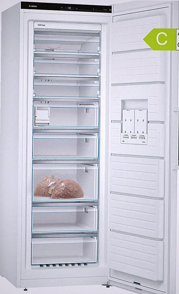 Bosch Gefrierschrank GSN58AWCV NoFrost 366L weiß XXL Schubladen LED