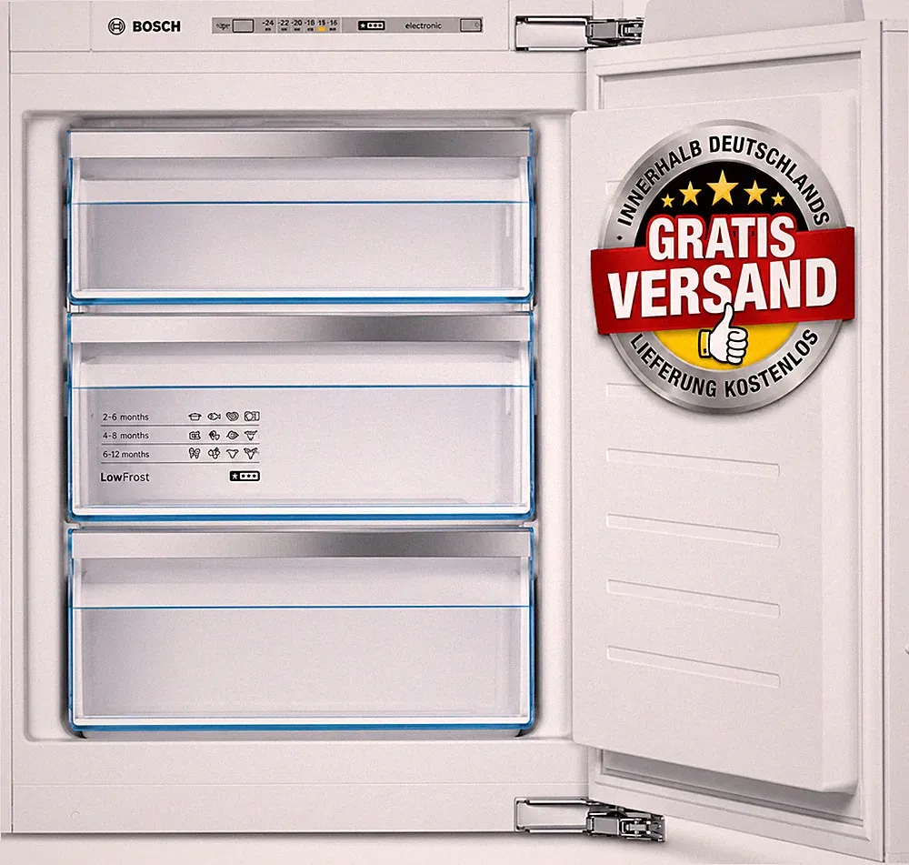 Bosch GIV11ADC0 Serie 6 Einbaugefrierschrank 70L LowFrost EEK C 4-Sterne-G