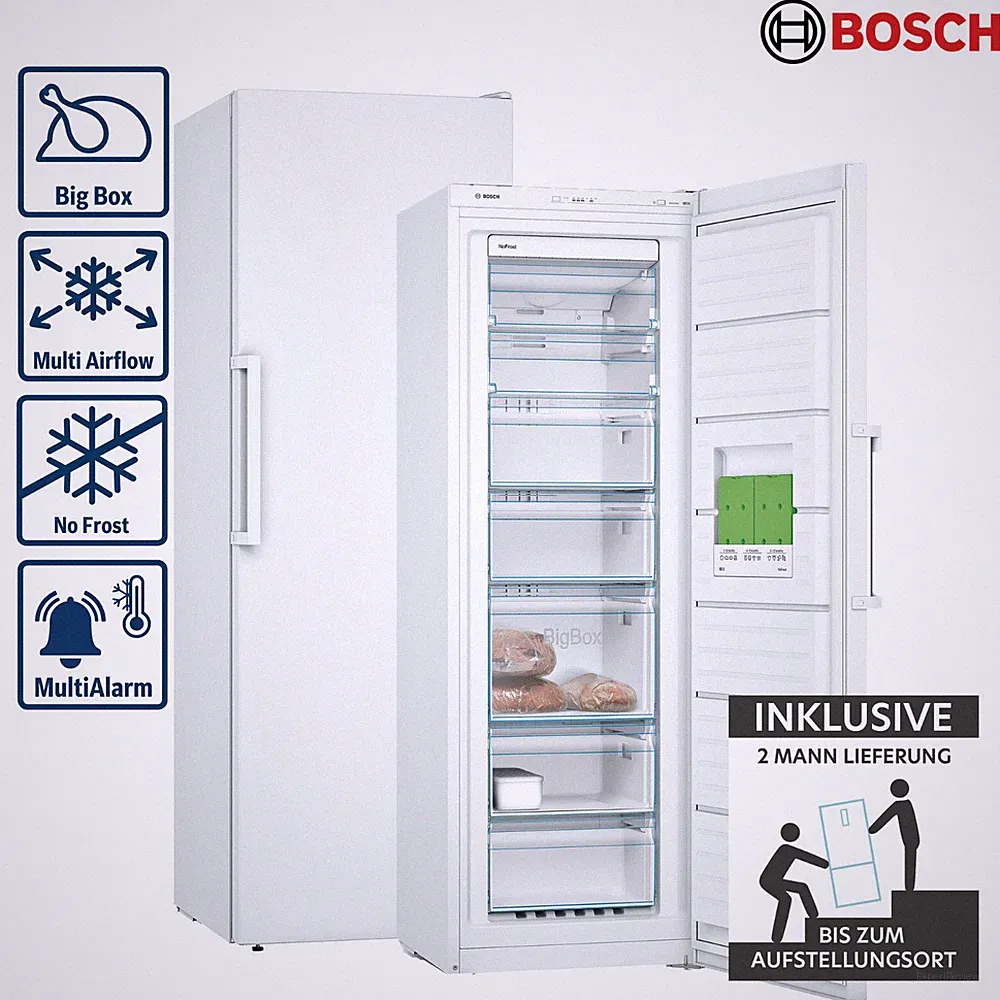 Bosch GSN33FWEV Gefrierschrank NoFrost Big-Box-Schublade 225 L 2ML