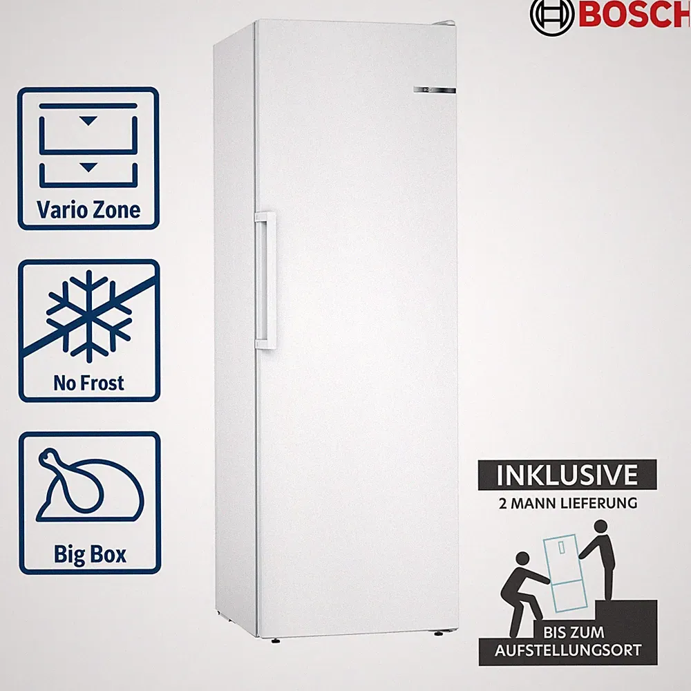 BOSCH GSN33VWEP Gefrierschrank 225 l Weiß Multi Airflow No Frost Vario Zone 2ML