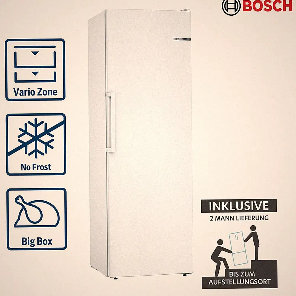 BOSCH GSN33VWEP Gefrierschrank 225 l Weiß Multi Airflow No Frost Vario Zone 2ML