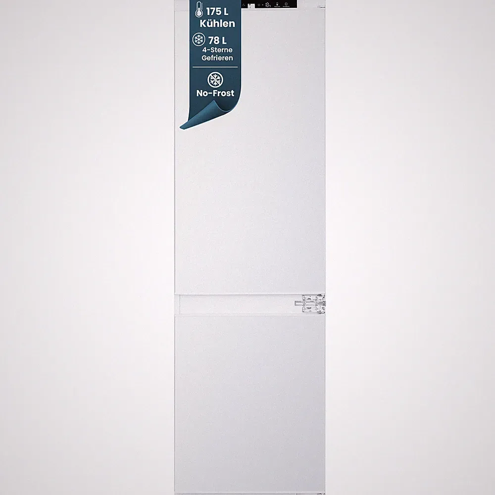 Einbaukühlschrank mit Gefrierfach No Frost Kühl Gefrierkombination 178cm hoch