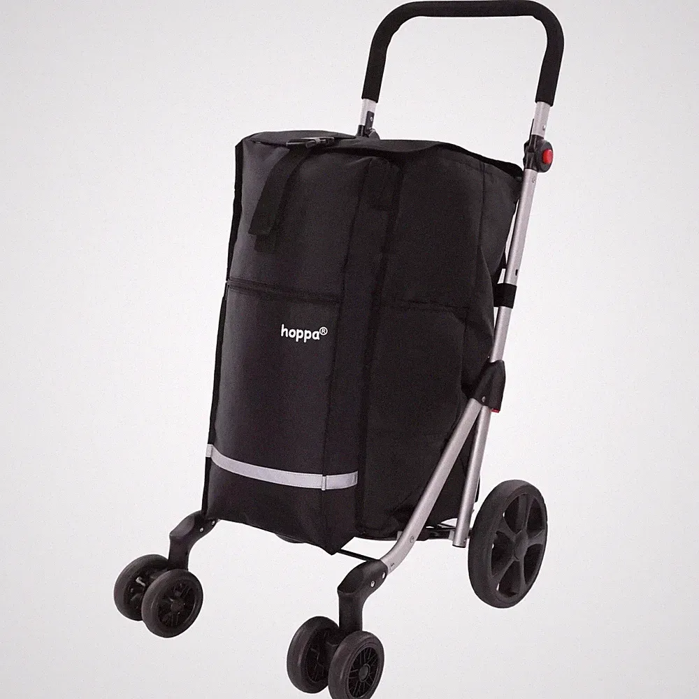 Einkaufstrolley/Wagen Gefrierfach leicht faltbar 6 Rollen XXL 74,4L Hoppa UK