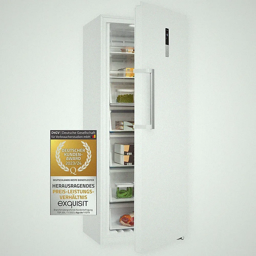 Exquisit Gefrierschrank GS380-NF-H-050D weiss | No Frost | Nutzinhalt: 380 L