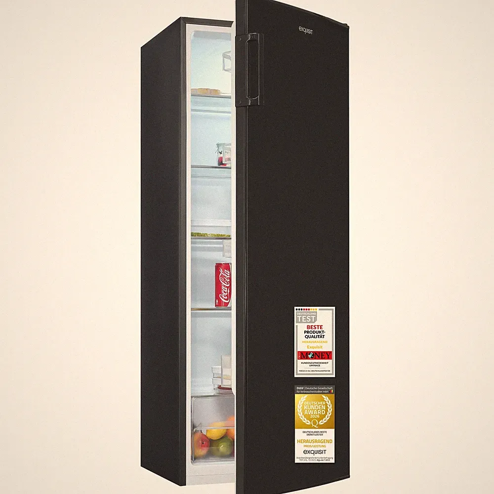 Exquisit Kühlschrank ohne Gefrierfach,242 Liter, KS5320-V-H-040E schwarz