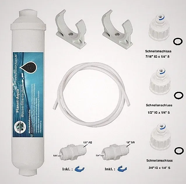 Externer Wasserfilter für SBS Kühlschrank + Anschluss Set Samsung, LG, Bosch uvm
