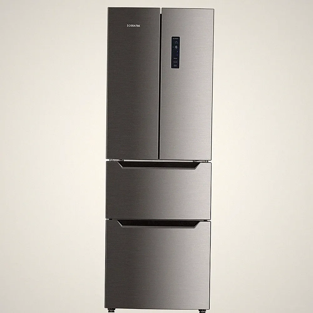 French Door Kuehl Gefrierkombination Inox NoFrost 320L Edelstahl Design ECO