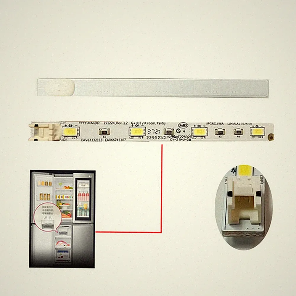 Für LG LED Licht Strip Kühlschrank Gefrierschrank Eis Tray Schublade Light Strip