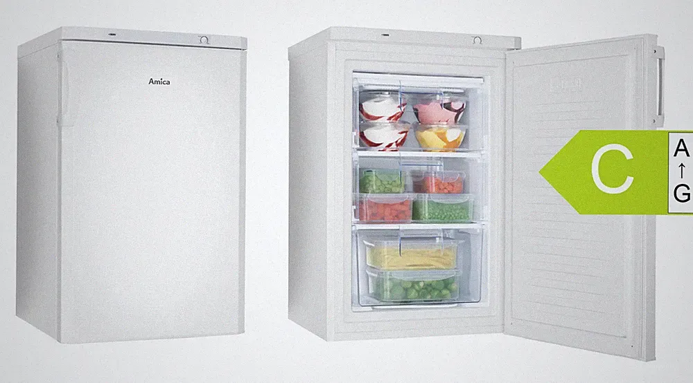 Gefrierschrank Amica GS 321 100 W 80l weiß Tischgerät EEK C Inverter 85cm