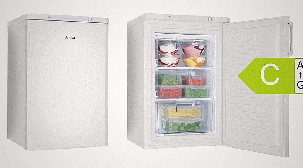 Gefrierschrank Amica GS 321 100 W 80l weiß Tischgerät EEK C Inverter 85cm