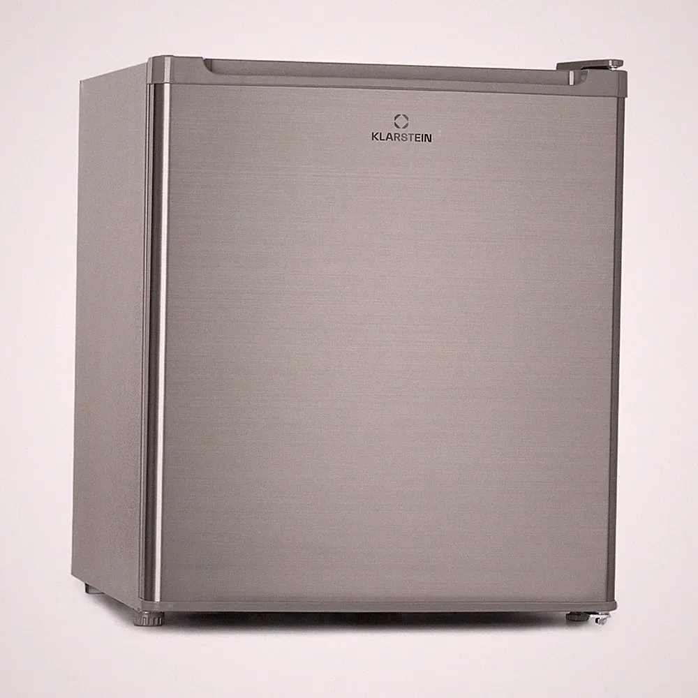 Gefrierschrank klein freistehend 34 L EEK E 2 Fächer Tiefkühlschrank 52cm silber