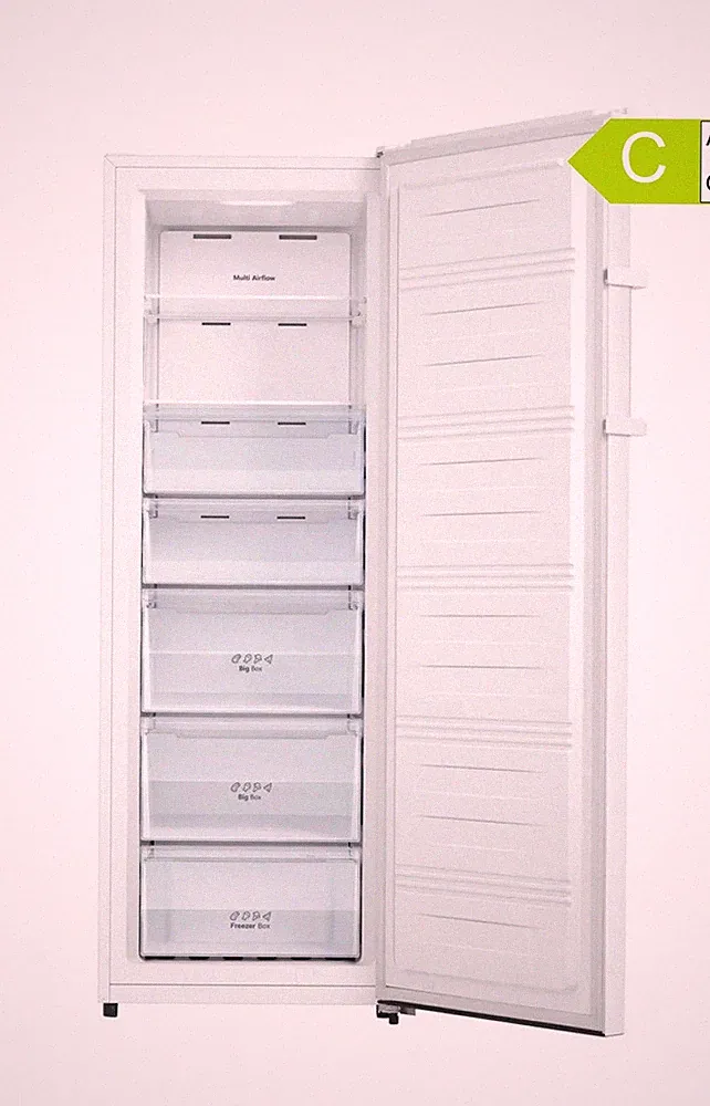 Gefrierschrank NoFrost 240L Edelstahl 172cm leise Multi AirFlow C