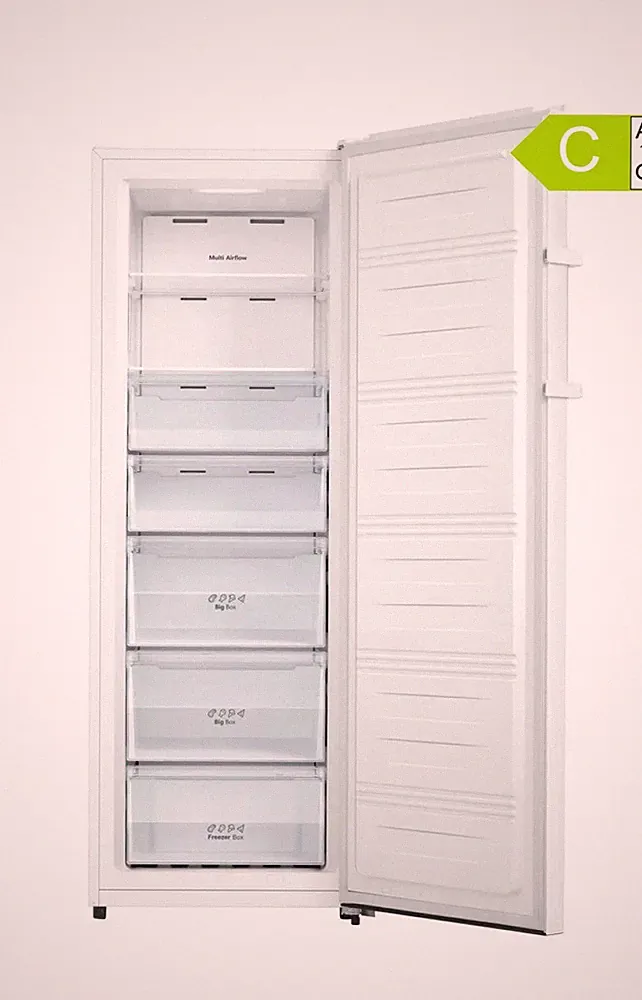 Gefrierschrank NoFrost 240L Edelstahl 172cm leise Multi AirFlow C