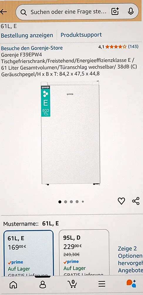 Gorenje Mini Gefrierschrank, 1 Jahr alt mit Restgarantie