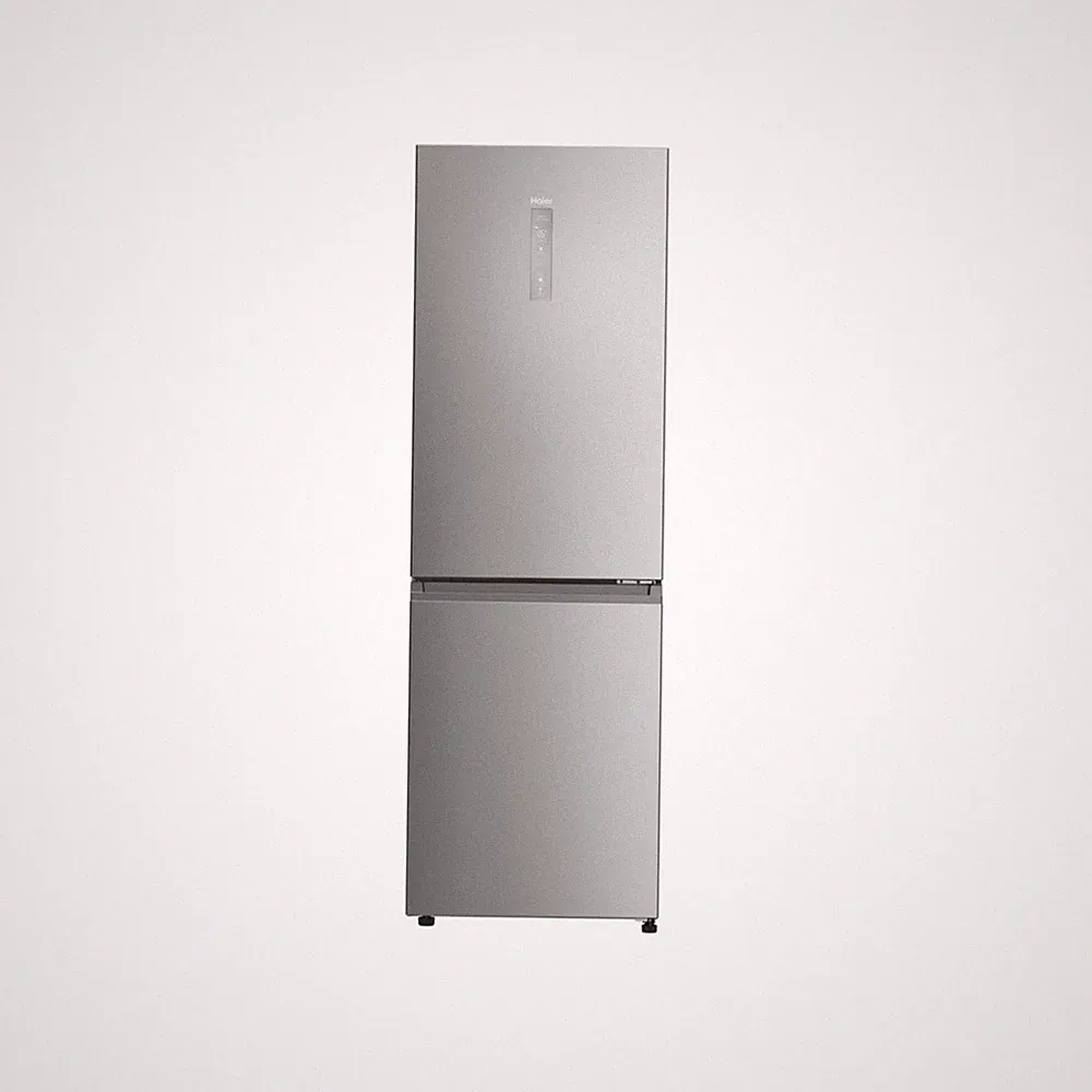Haier 60 cm breiter, 352 liter fassender no-frost-kühlschrank aus edelstahl