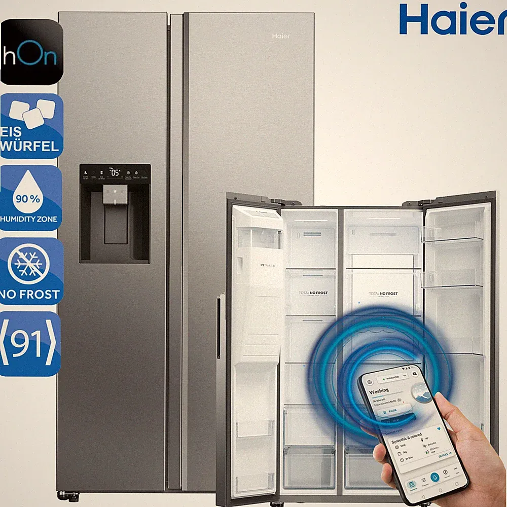 HAIER HSW79F18CIMM Side by Side Kühlschrank Total No Frost Wasser- und Eiswürfel