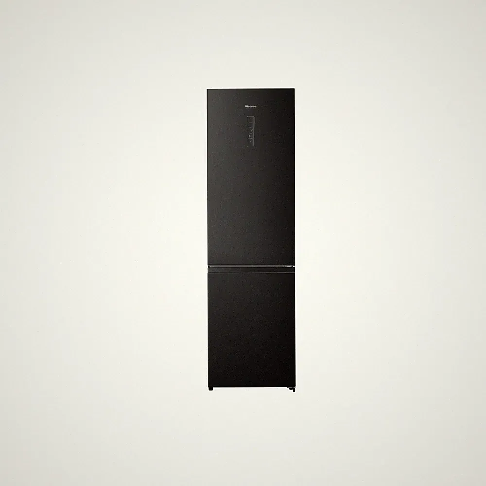 Hisense 60 cm breiter, 336 liter fassender no-frost-kombikühlschrank aus schwarz