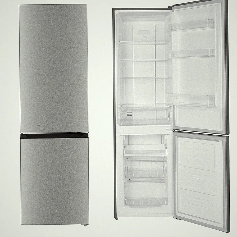 Kühl Gefrierkombination NoFrost Silber 253 Liter Kühlschrank Freistehend LED NEU