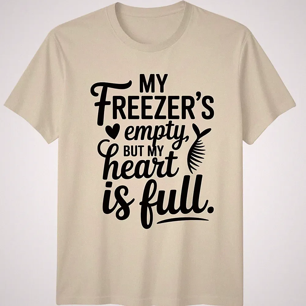 My Freezers Empty But My T-Shirt Catch and Release Angeln Geschenk für Sie und Ihn