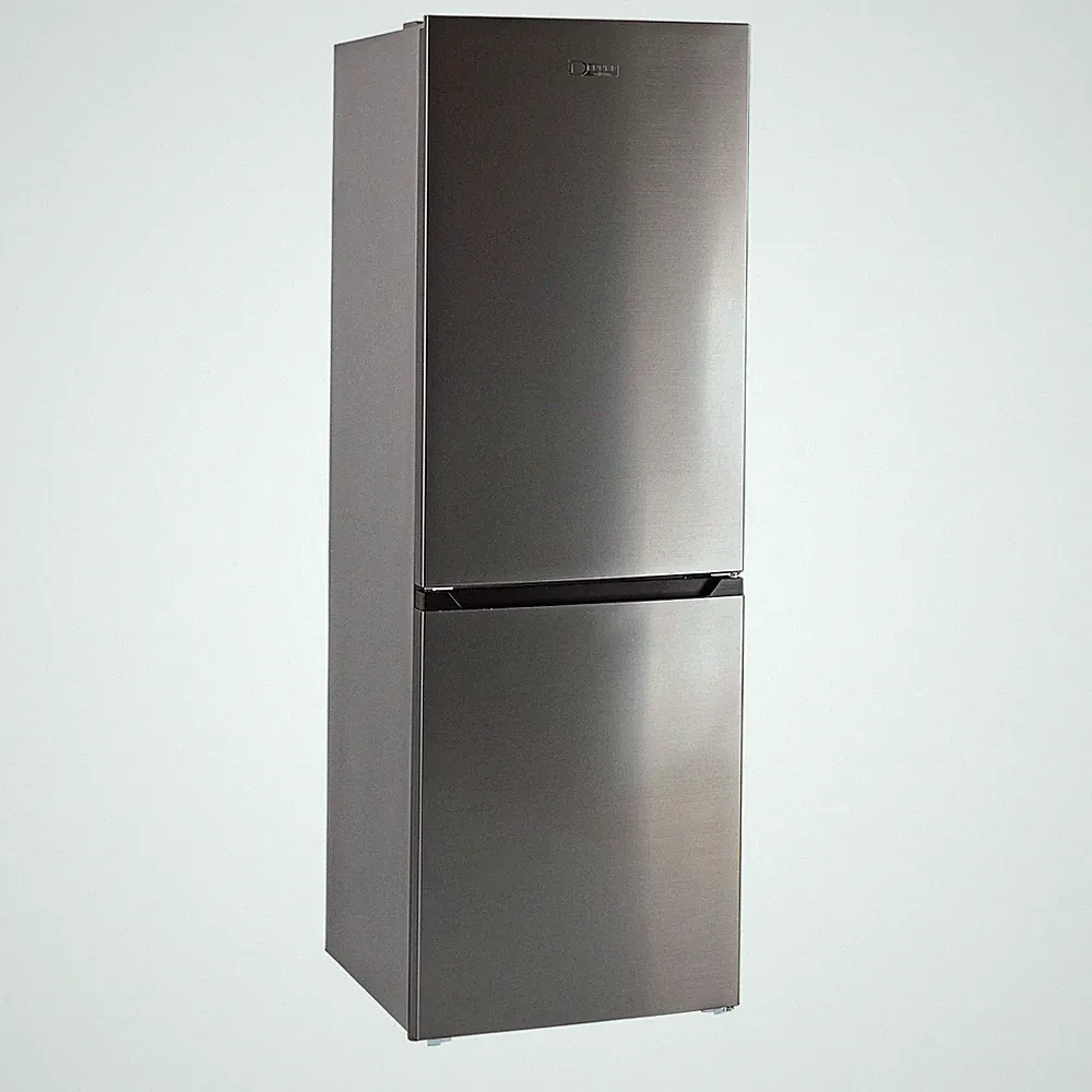 No Frost Kühlschrank Gefrierkombination Gefrierschrank silber 327 L EEK D LED