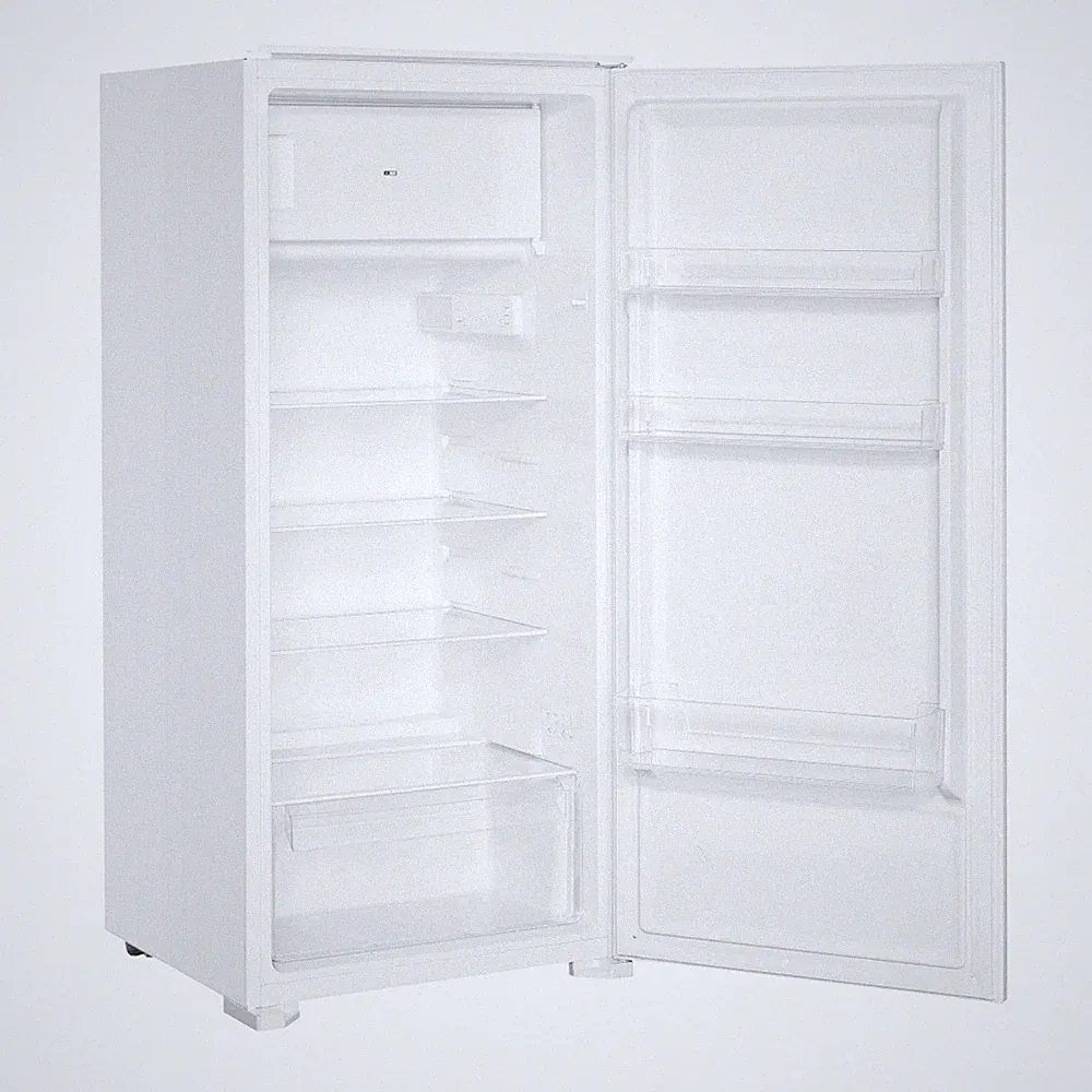 PKM Einbau Kühlschrank mit Gefrierfach 181L LED Schlepptür 123cm hoch