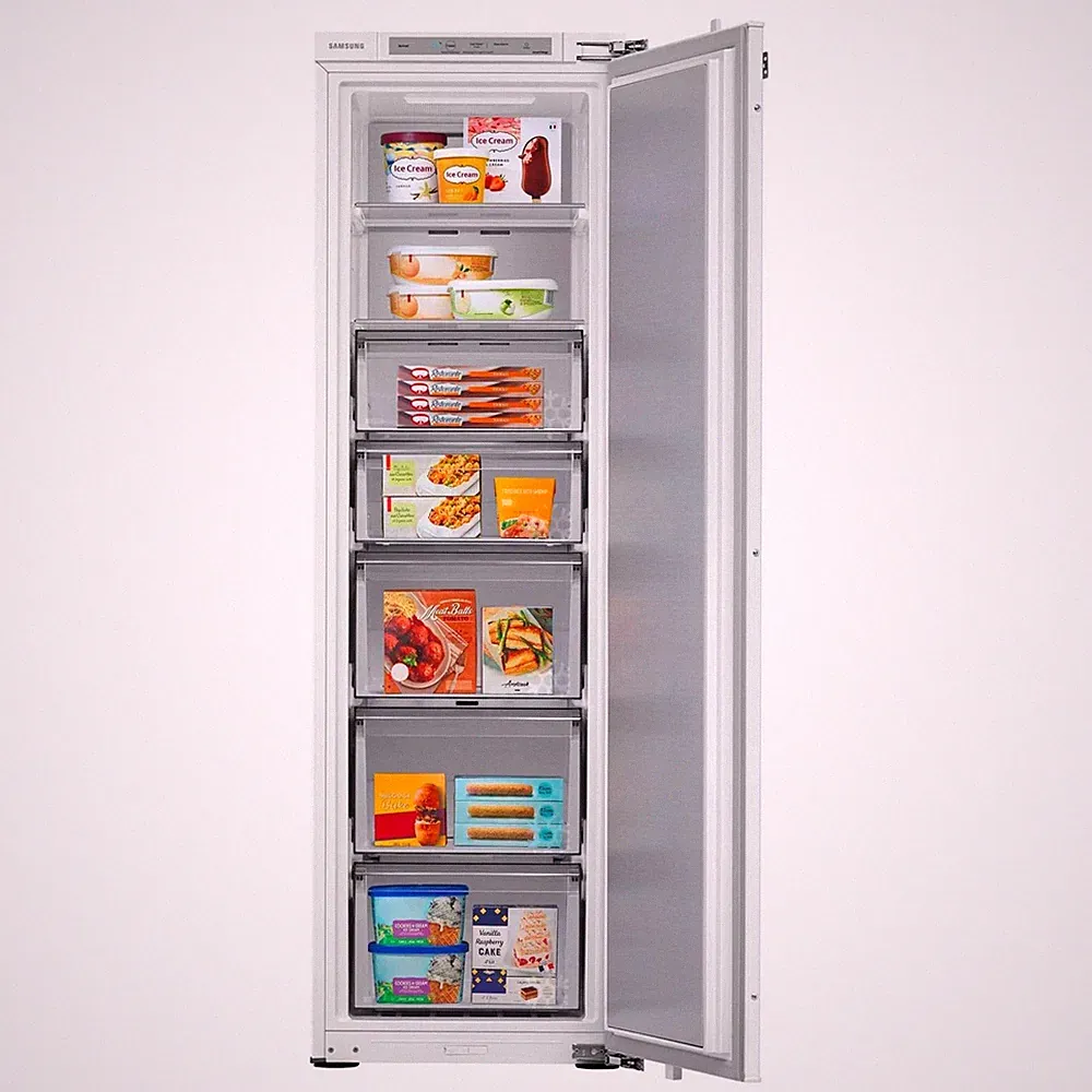Samsung BRZ22720EWW Einbau-Gefrierschrank mit Soft Close, Metal Cooling und AI