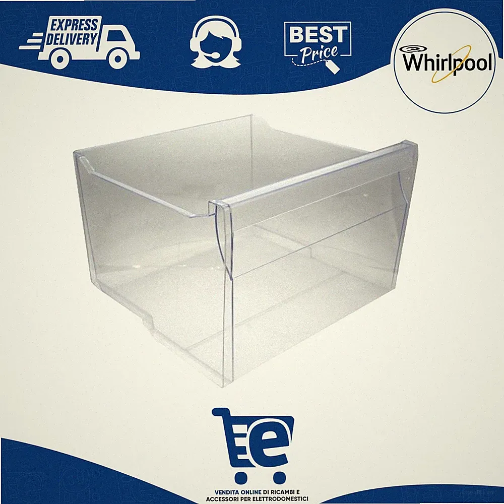 Schublade Oberbehälter Gefrierschrank Gefrierschrank Whirlpool Ignis 48101059...