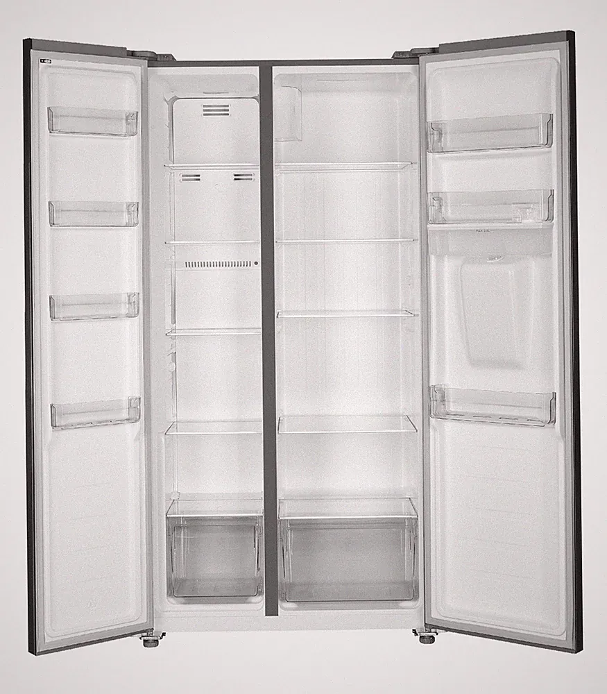Side by Side Kühlschrank Gefrierkombi Wasserspender Inox Look 178 cm Respekta