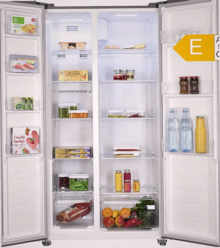 Side-by-Side Kühlschrank No Frost 442L Inoxlook Exquisit SBS46-040E