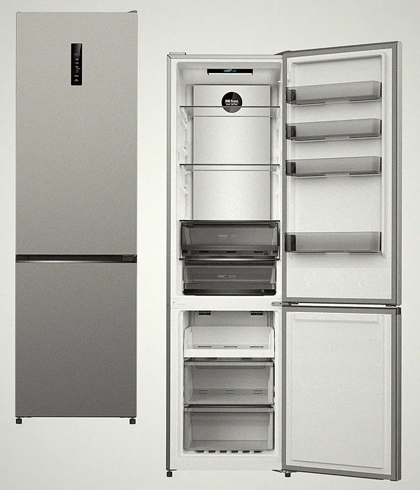 Wolkenstein NoFrost Kühl-Gefrierkombination Kühlschrank WKG405ANFIX Inox 405L