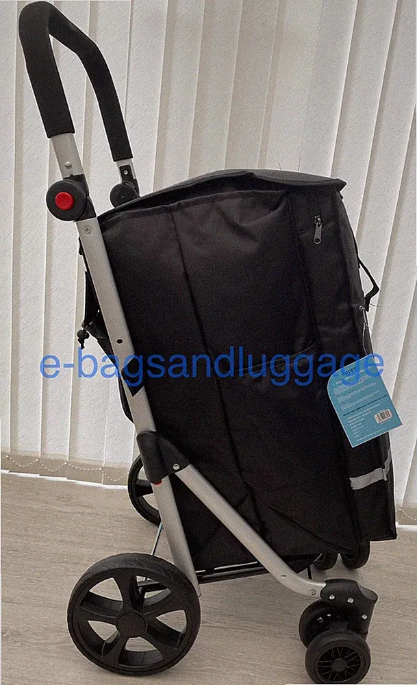 XL 74,4L Faltbarer 6-Rad Einkaufstrolley mit Gefrierteil