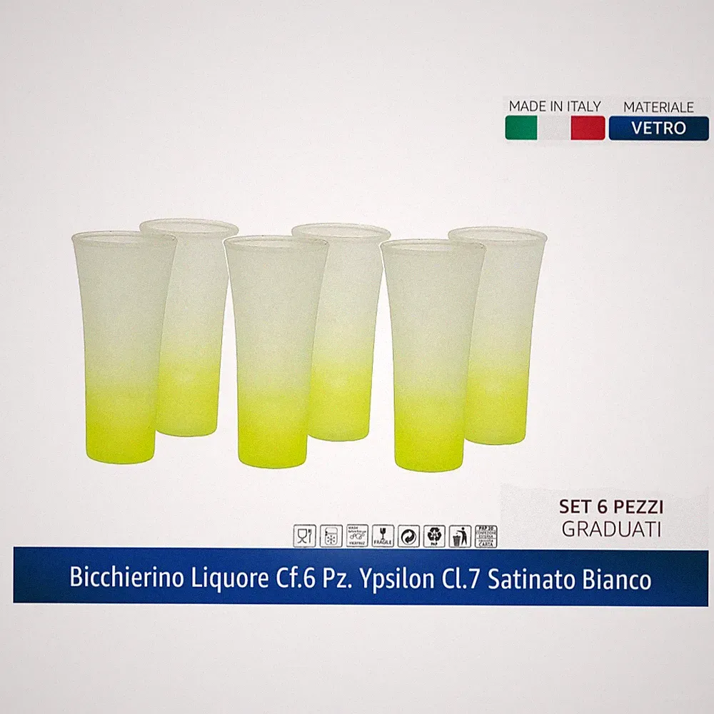 YPSILON HOHE SATINIERTE GLÄSER BITTERGLAS SCHNAPS MROSTED 70 ML